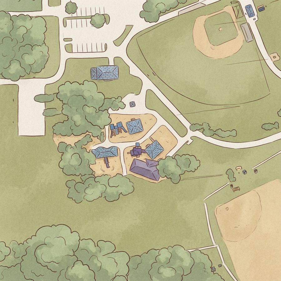 Illustrated map of Cravens Park