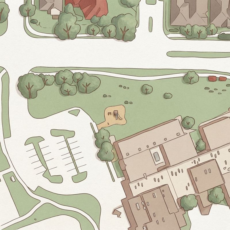 Illustrated map of Creek Hollow Park