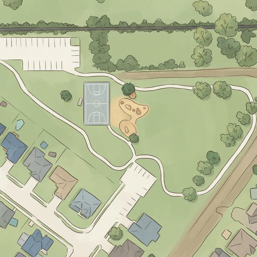Illustrated map of Creekmont Park
