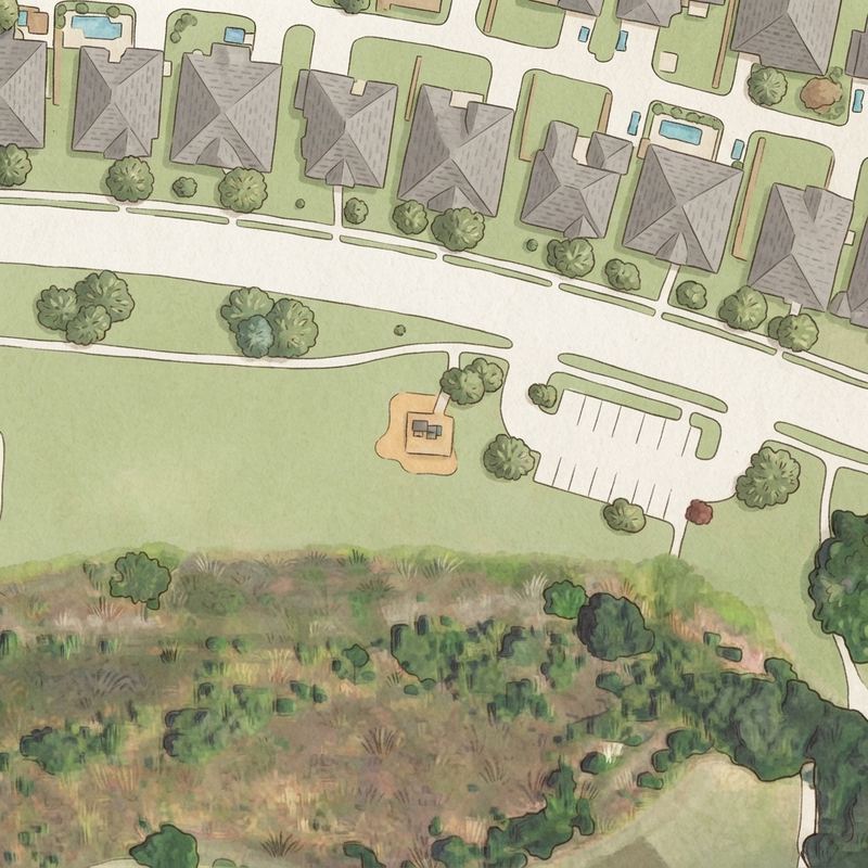 Illustrated map of Creekside Estates South Park