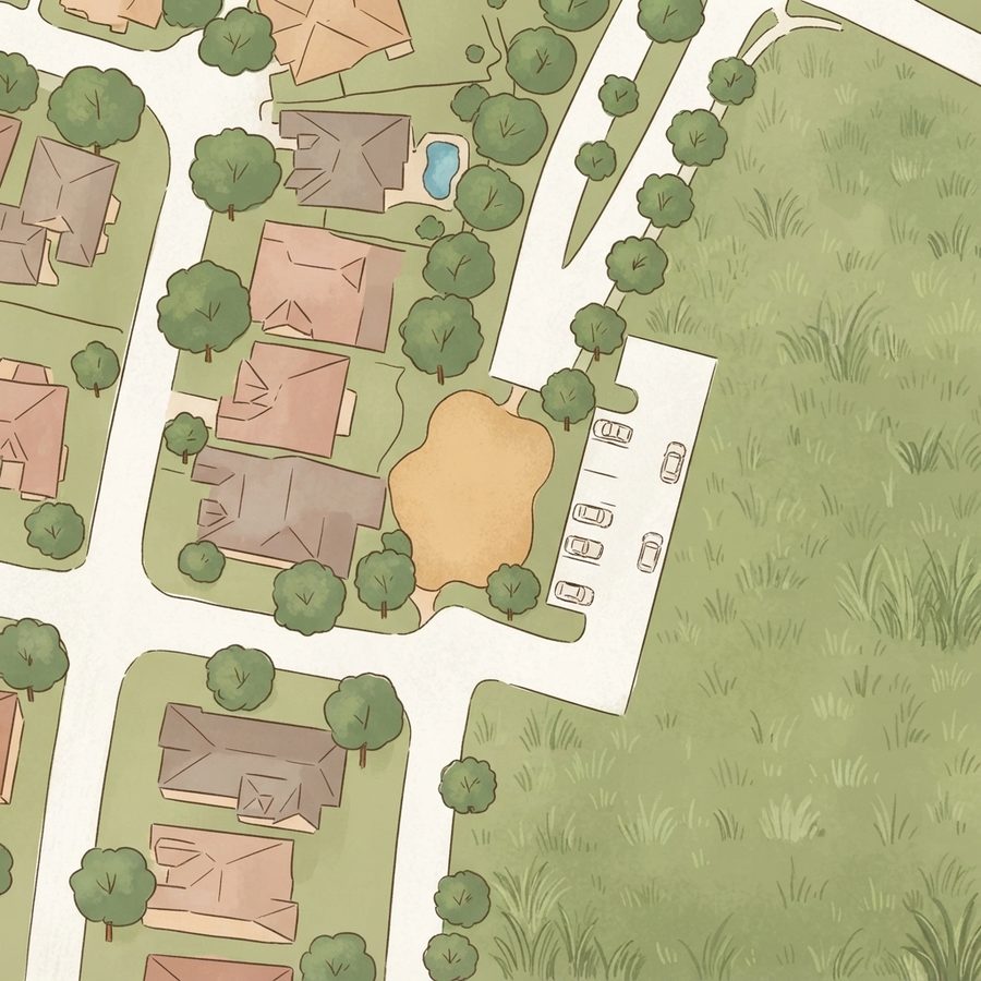 Illustrated map of Creekside Park