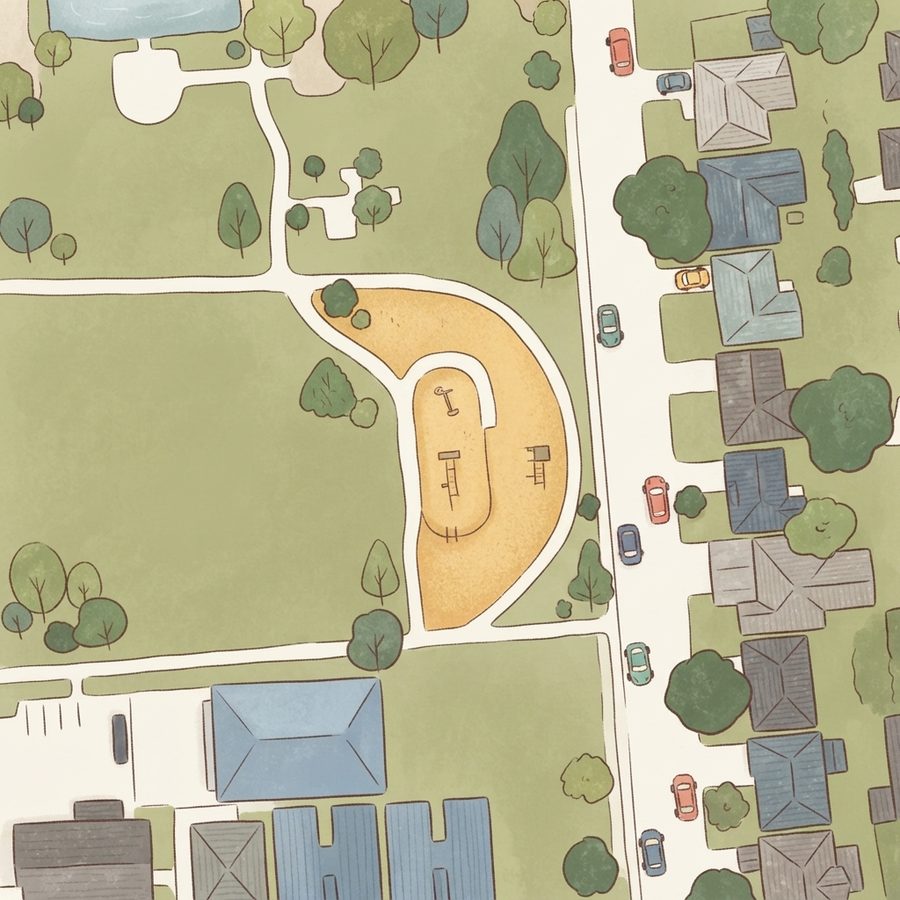 Illustrated map of Crestmont Park