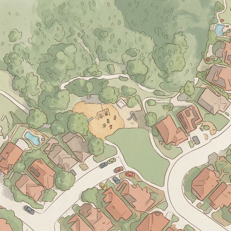 Illustrated map of Crestview Park