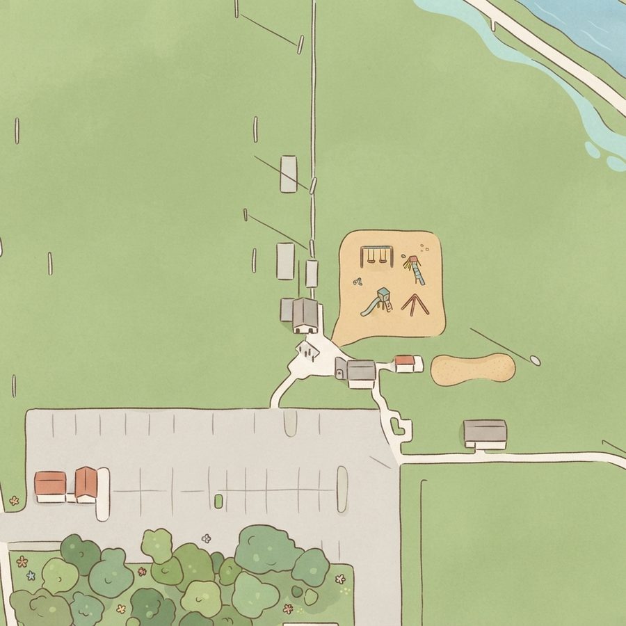 Illustrated map of Crosby Park