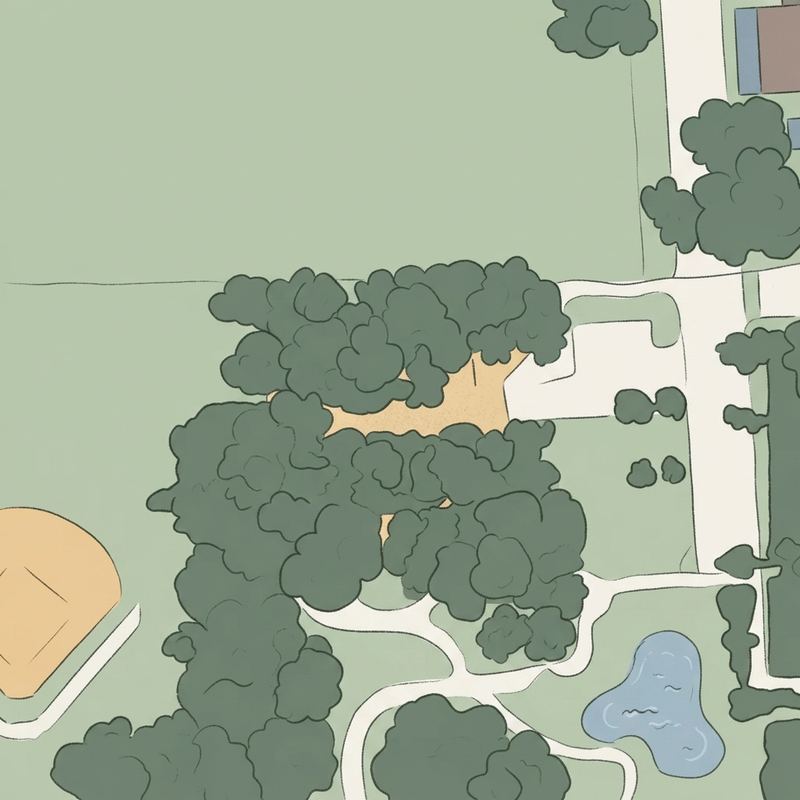 Illustrated map of Crown Park