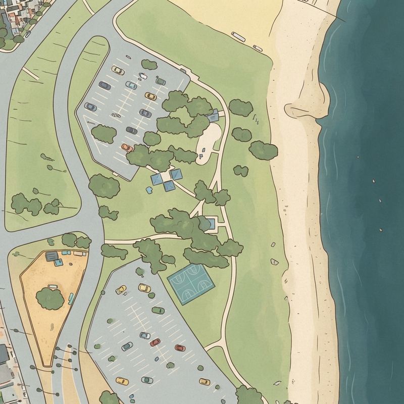 Illustrated map of Crown Point Park NORTH