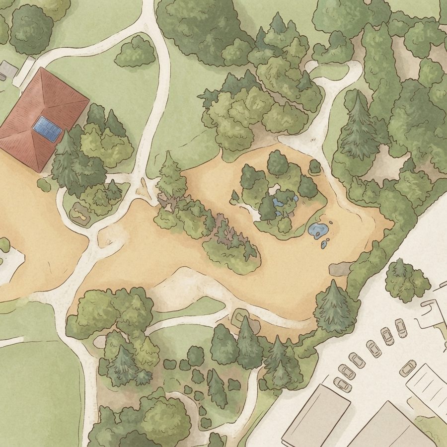 Illustrated map of Cullen Pavilion