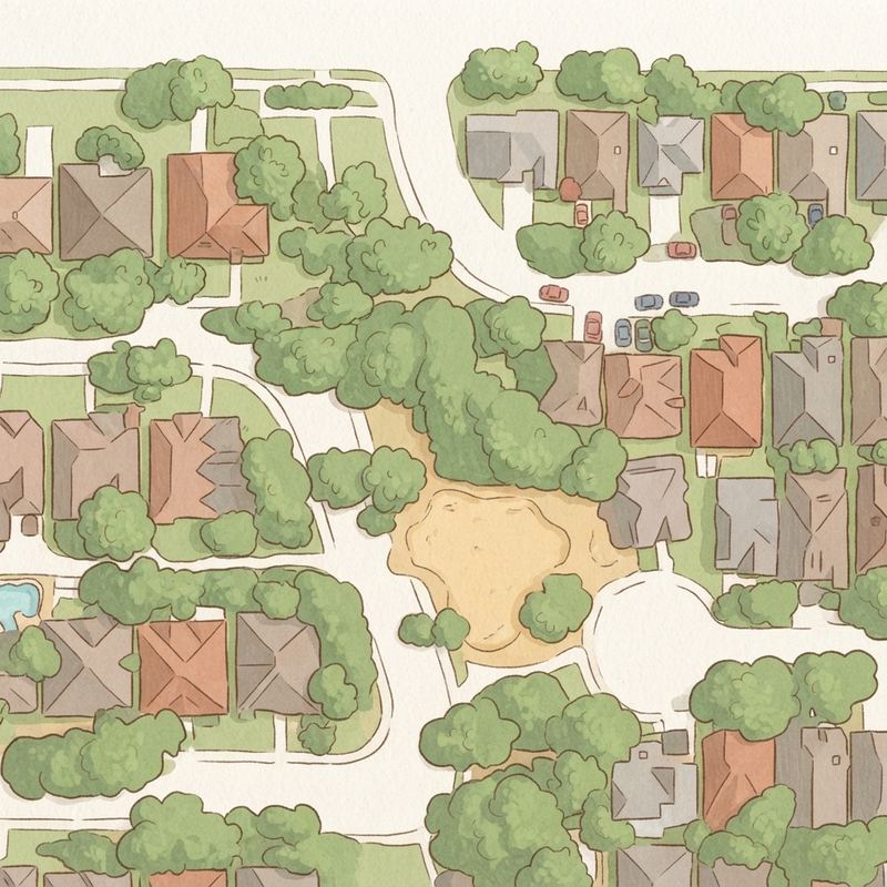 Illustrated map of Cumberland Park