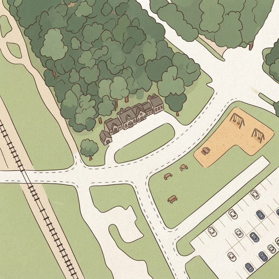 Illustrated map of Cy-Champ Park