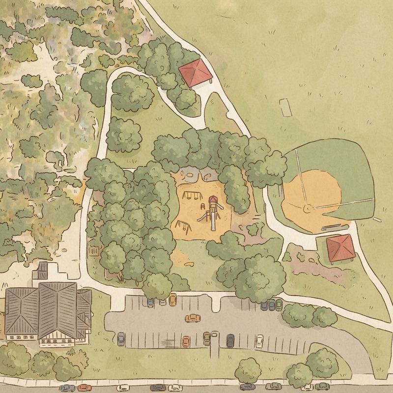 Illustrated map of Cypress Canyon Park