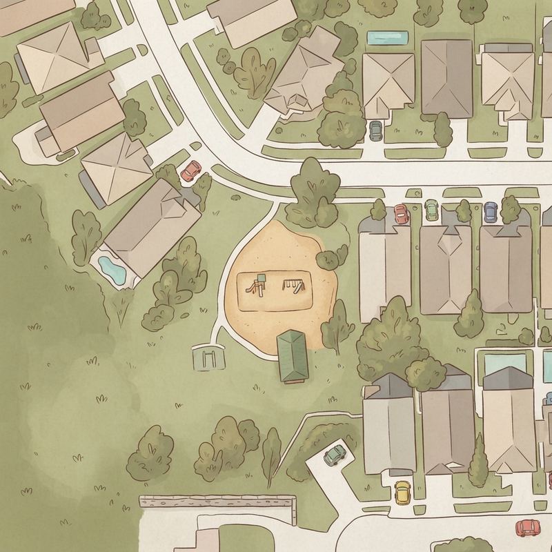 Illustrated map of Cypress Chase Playground