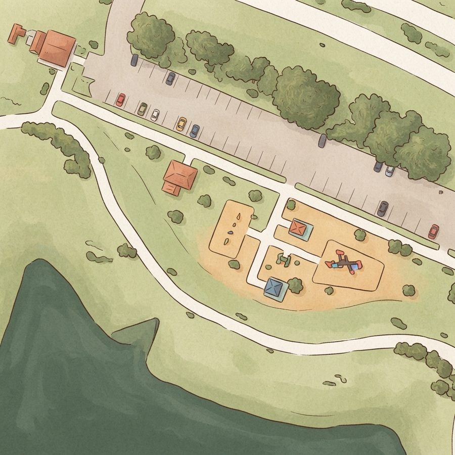 Illustrated map of Cypress Park