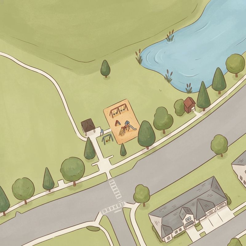 Illustrated map of Cypress Park