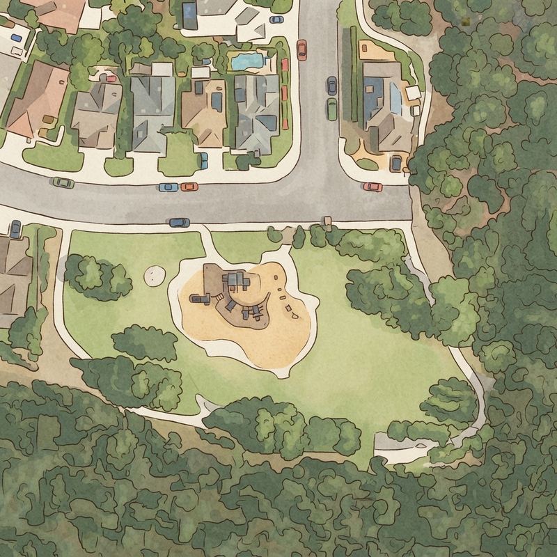 Illustrated map of Cypress Valley Park