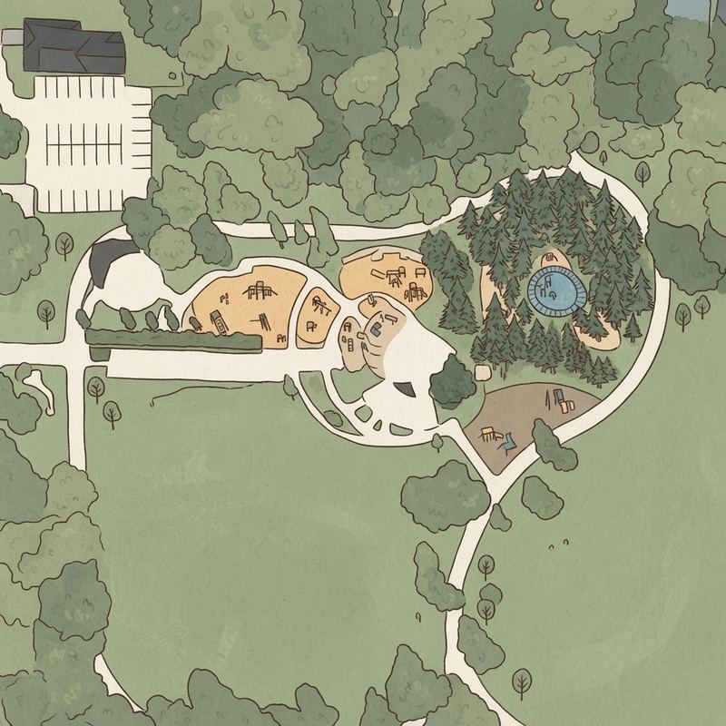 Illustrated map of D.H. Stanton Park