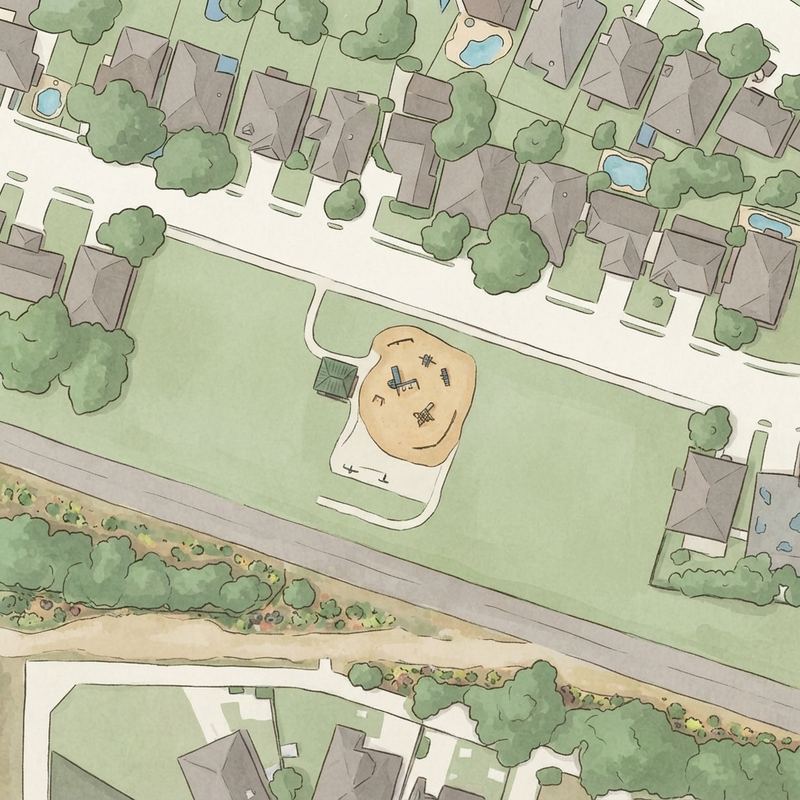 Illustrated map of Daffodil Park
