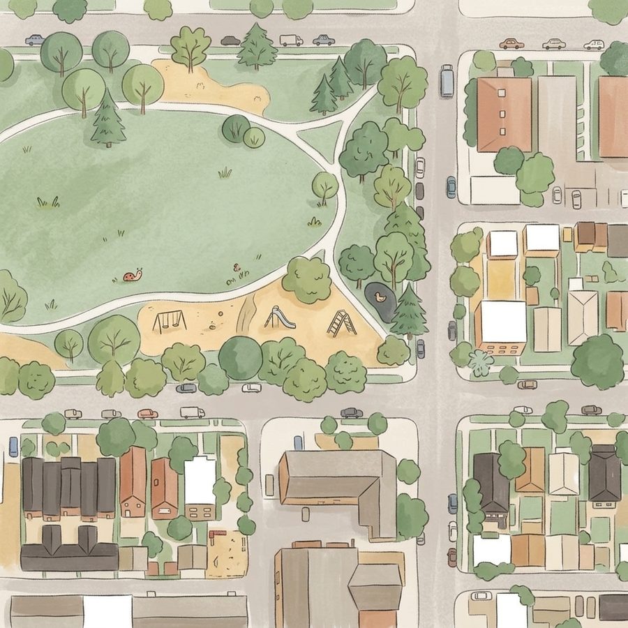 Illustrated map of Dailey Park