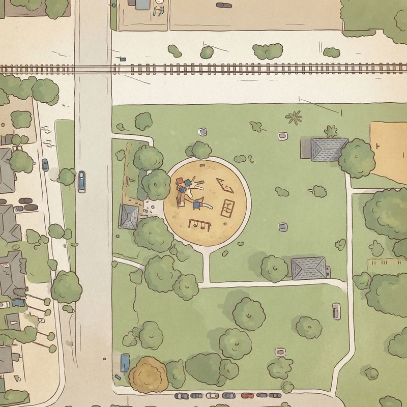 Illustrated map of Daley Park