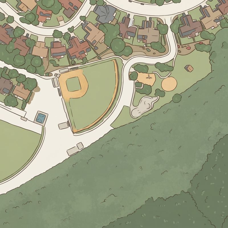Illustrated map of Damato Park Baseball Fields