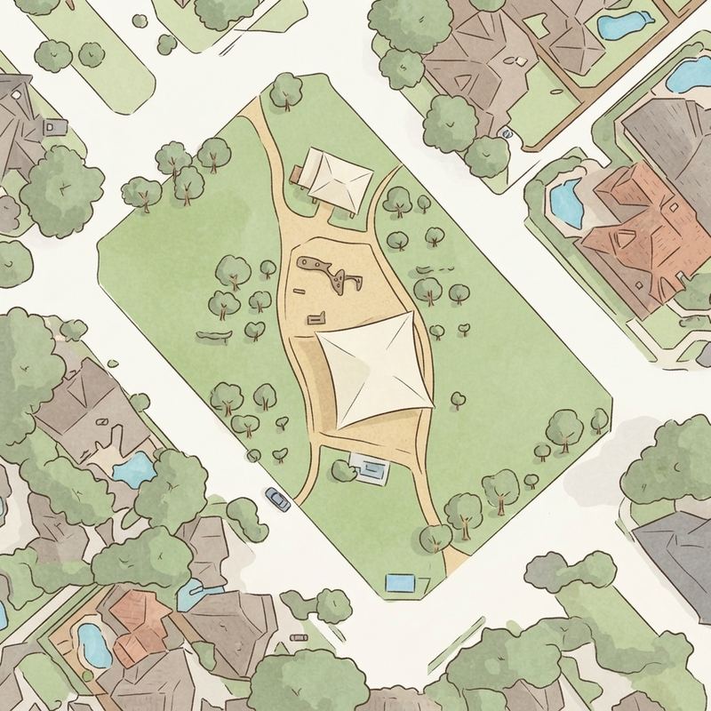 Illustrated map of Damsel Caitlyn Park