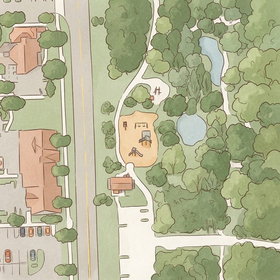 Illustrated map of Dan Markson Maverick Creek Trailhead