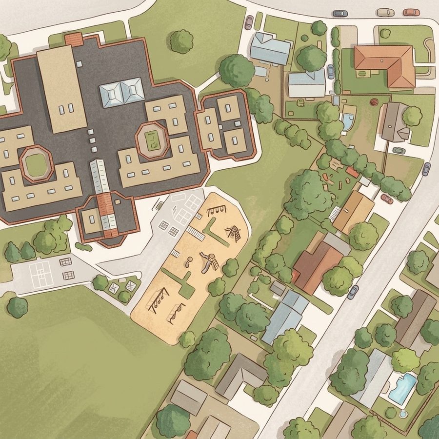 Illustrated map of Danahy Park Northglenn CO