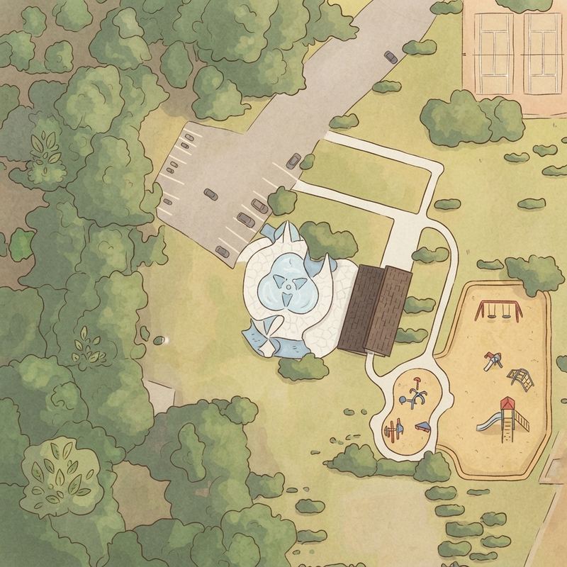 Illustrated map of Danieldale Sprayground