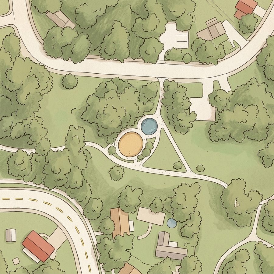 Illustrated map of Danny Kendrick Park East