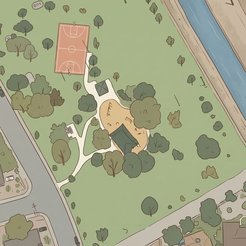 Illustrated map of Daumler Park
