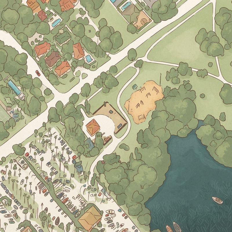 Illustrated map of David T. Kennedy Park