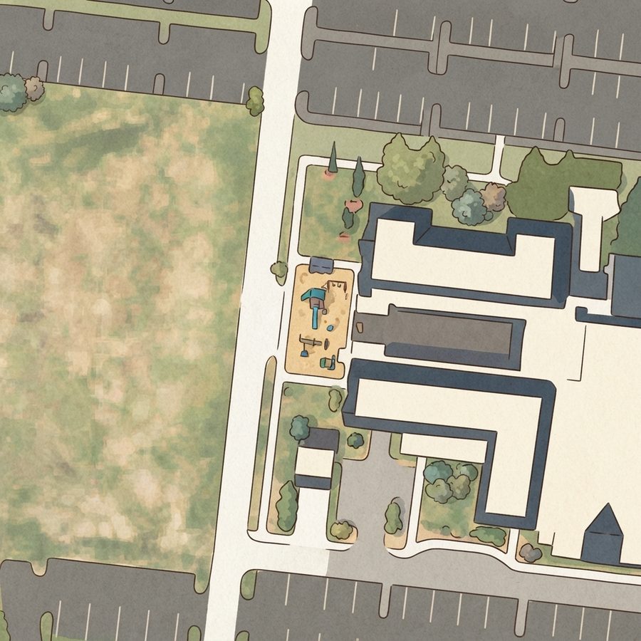 Illustrated map of Davis Wright Playground