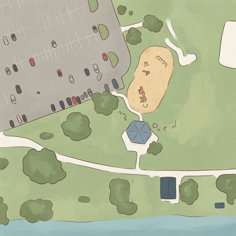 Illustrated map of De Anza Cove Park
