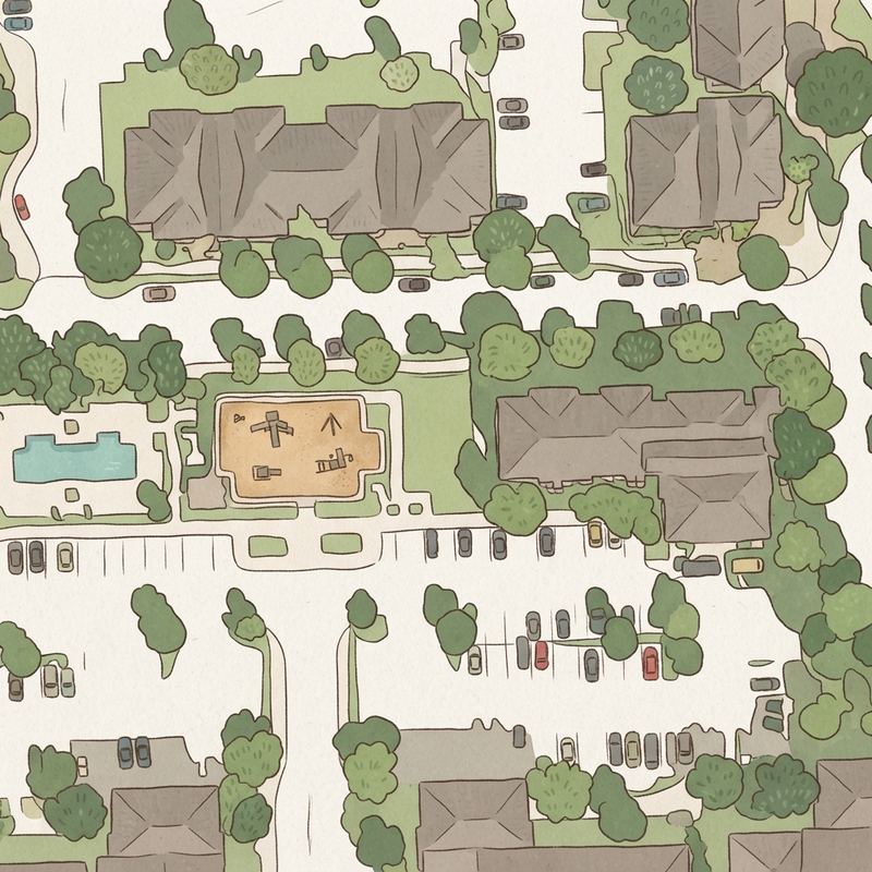 Illustrated map of Dean Rusk Park