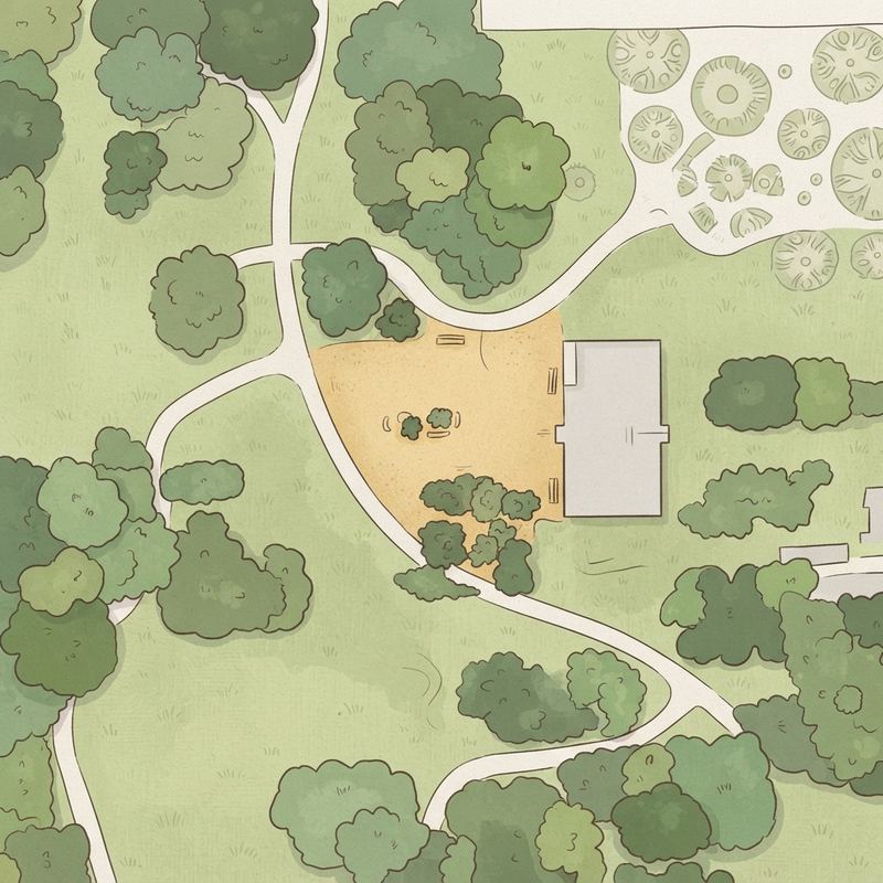 Illustrated map of Deaver Park