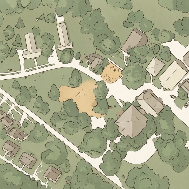 Illustrated map of Decatur Legacy Park