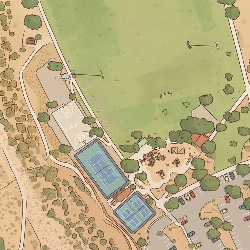 Illustrated map of Deem Hills Community Park