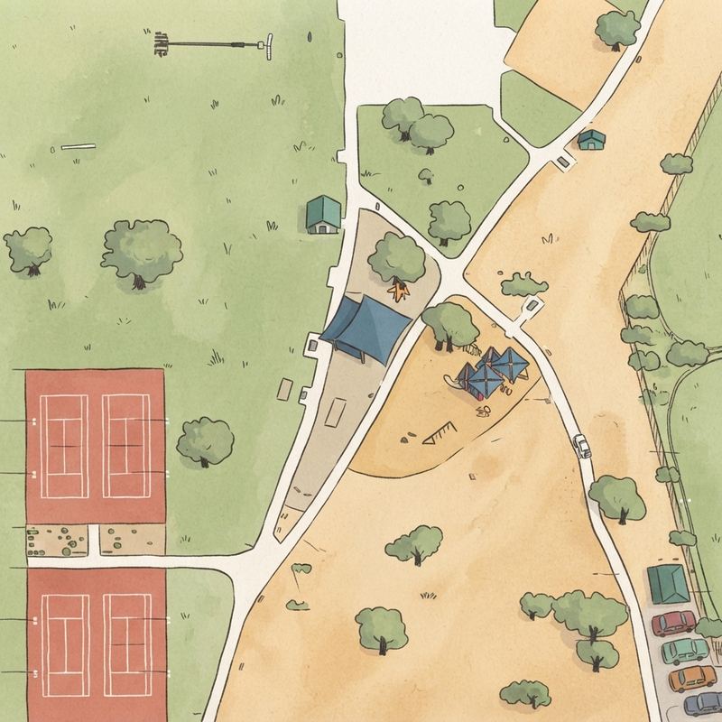 Illustrated map of Deer Valley Park