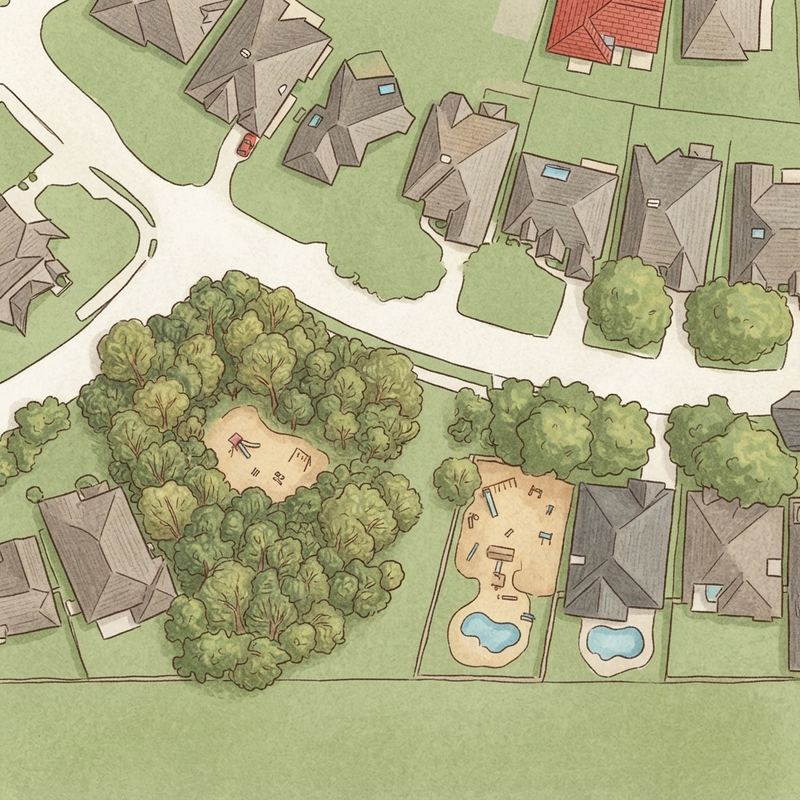 Illustrated map of Deerbrook Park