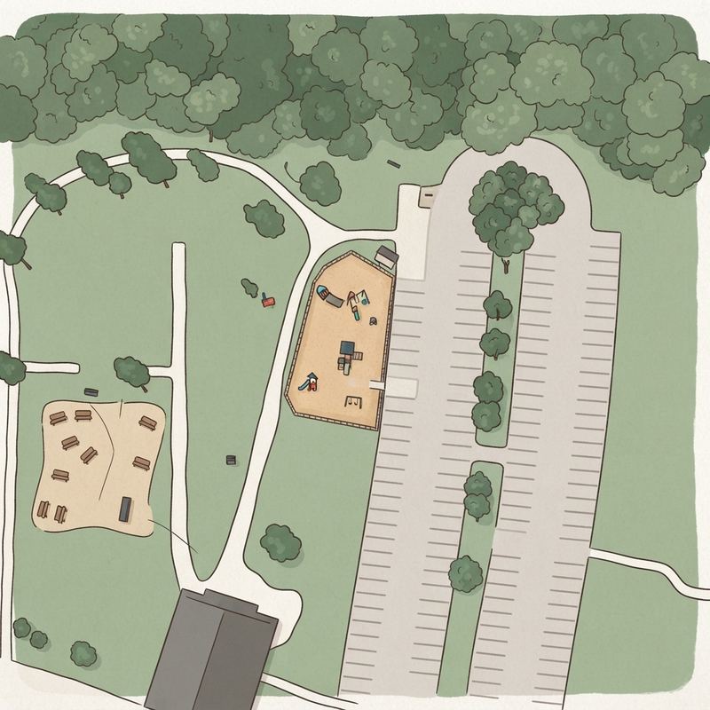 Illustrated map of DeerLick Park Playground