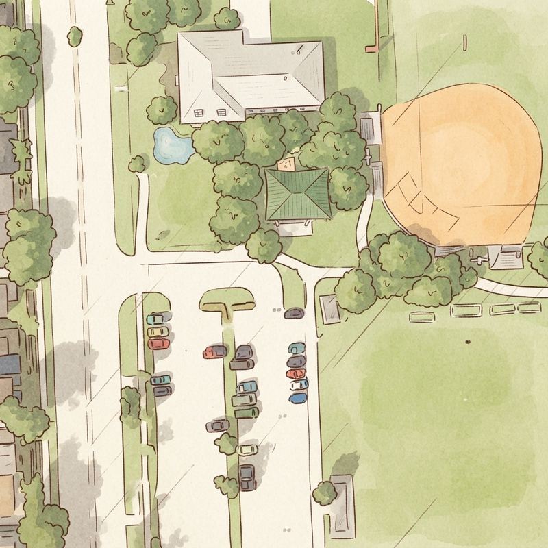 Illustrated map of Deerwood Bonita Lakes Park