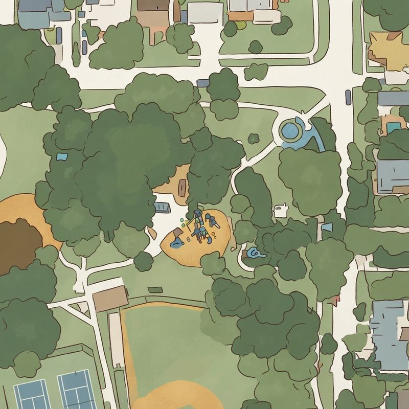 Illustrated map of Delaney Park