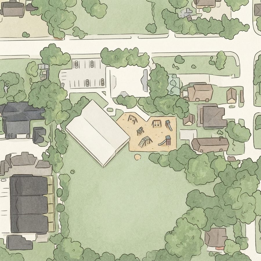 Illustrated map of Delce (Catherine) Park