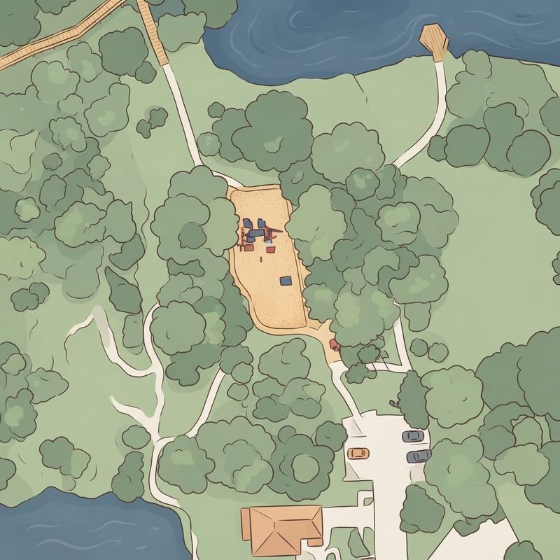 Illustrated map of Demetree Park Playground