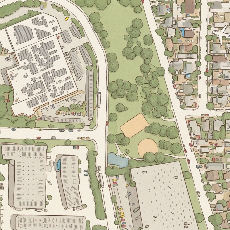 Illustrated map of Dennis V. Allen Park
