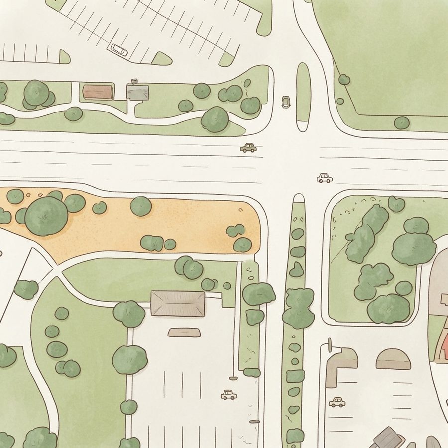 Illustrated map of Desert Breeze Park