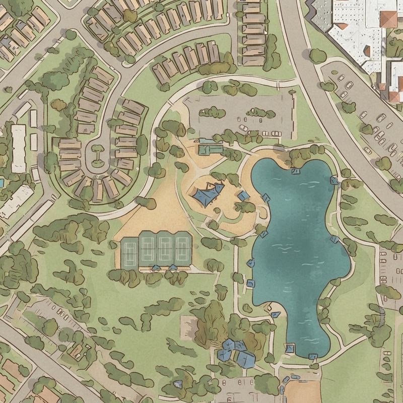 Illustrated map of Desert Breeze Playground