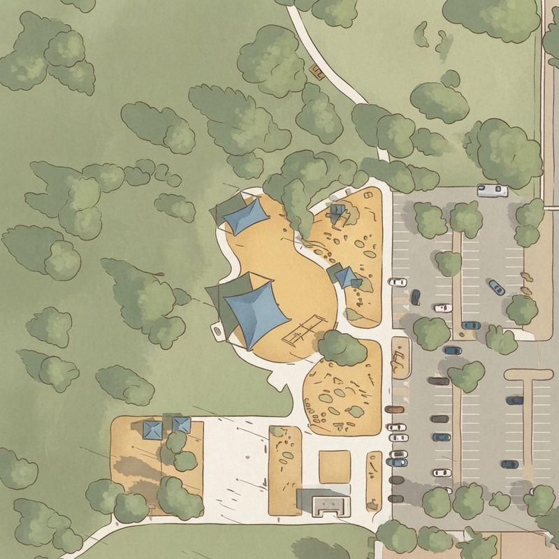 Illustrated map of Desert Horizon Park