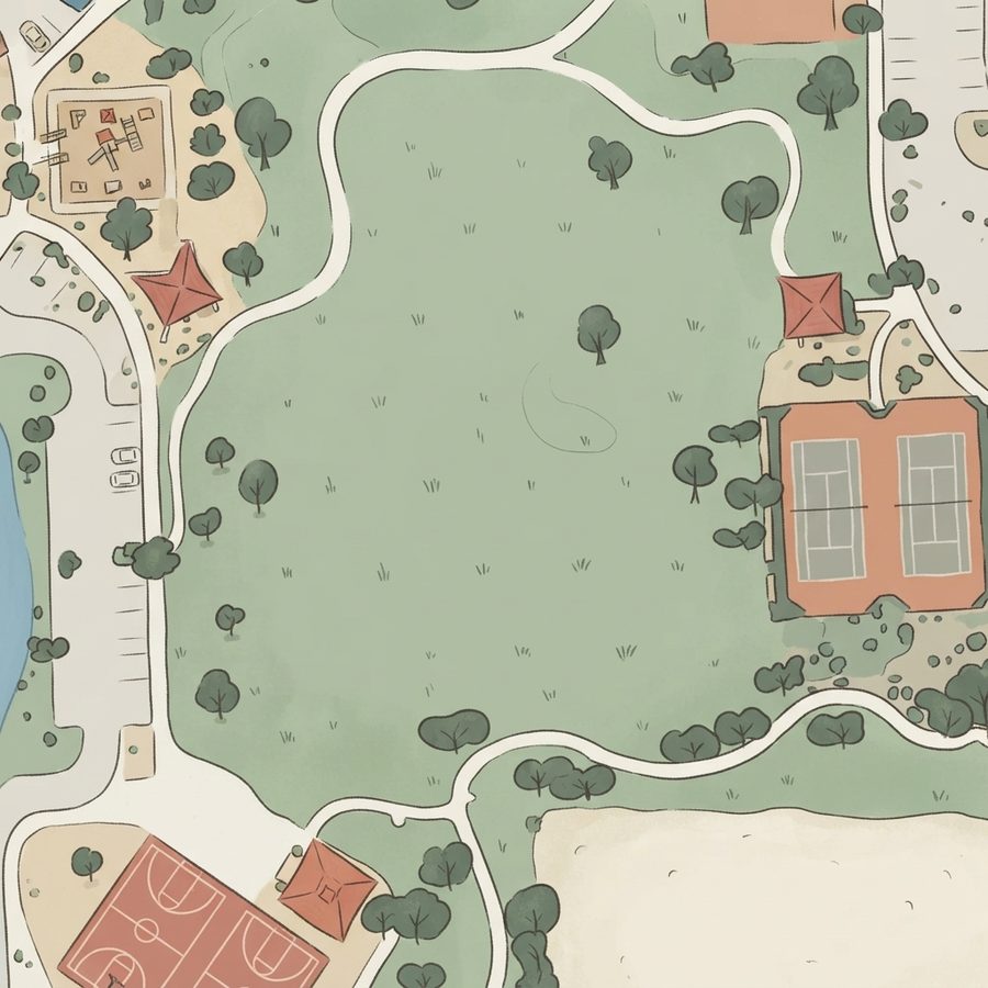 Illustrated map of Desert Horizons Park
