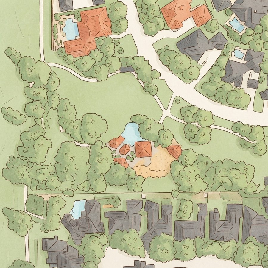 Illustrated map of Desert Ivy Park
