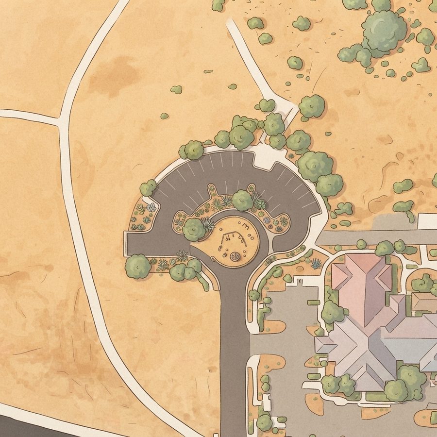 Illustrated map of Desert Park